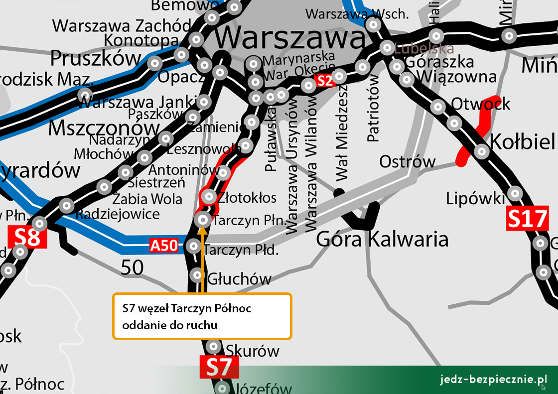 Polskie drogi – oddanie do ruchu węzła Tarczyn Północ, S7, województwo mazowieckie